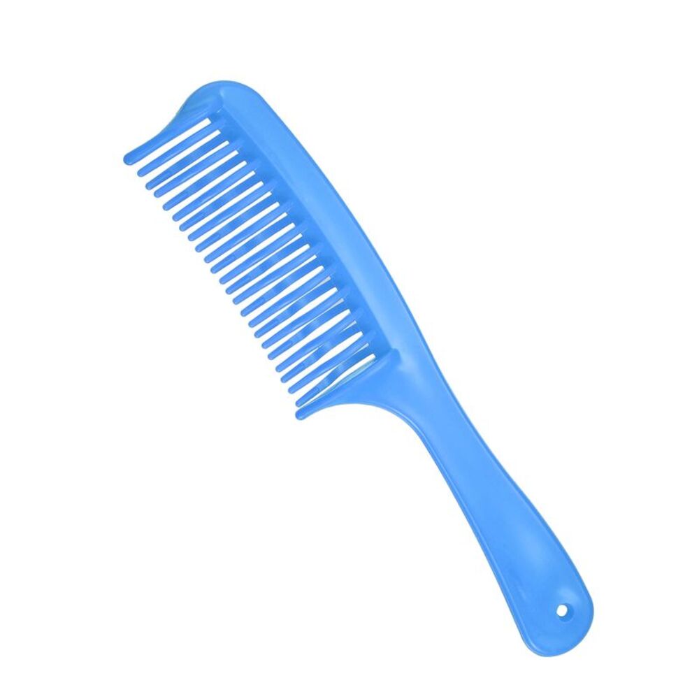 Double Row Tooth Hair Comb Hairdressing Styling Tool for Curly Hair Blue